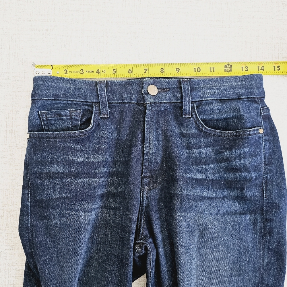 7 For All Mankind Jen 7 High Rise Ankle Jean Brass Metallic Embellished Floral - Picture 8 of 11